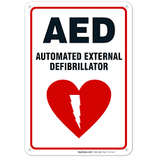 Flat AED Sign